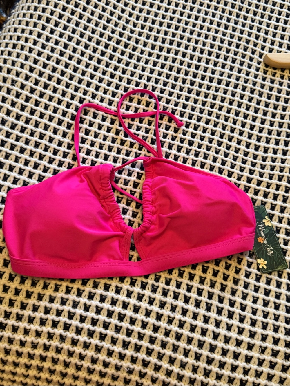 Blooming Jelly Hot Pink Swim Top size medium